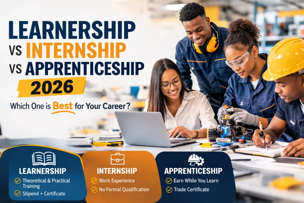 Learnership vs Internship vs Apprenticeship 2026