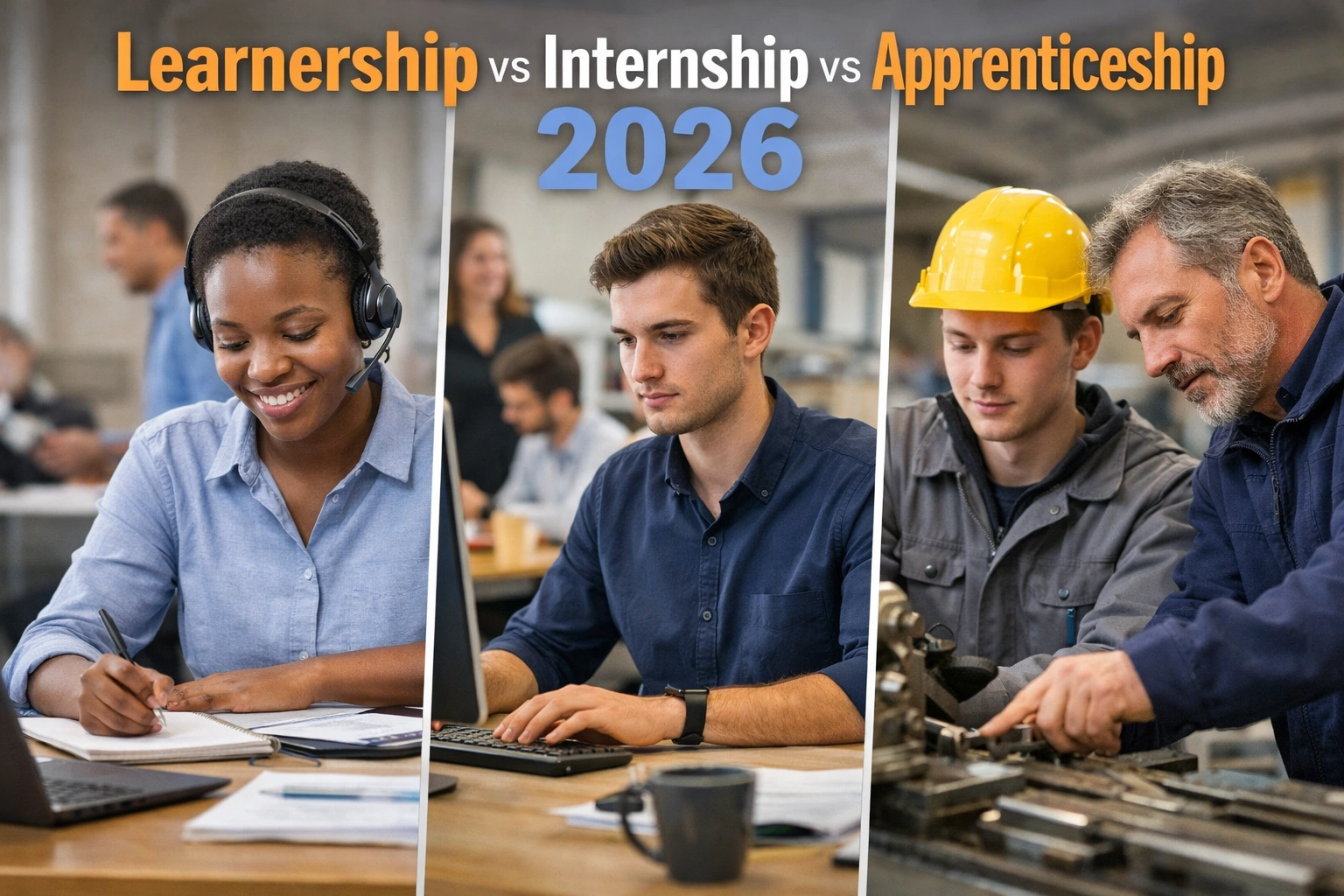 Learnership vs Internship vs Apprenticeship 2026